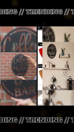Coffee & Wine Bar Round Metal Wall Sign - Steel Wall Art for Homeowners
