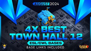 Vidéo | 4x meilleures bases de guerre TH12 août