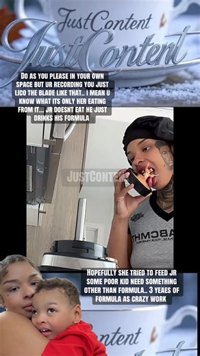 Chrisean Rock makes herself a smootie while im sure she has a cold bottle of formula for Jr waiting for him for when he gets hungry , or thirsty or needs a snack!!!#chriseanrock #help #jr #foryoupage #fypage