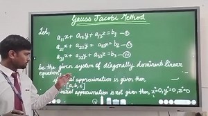 Activity :- On Board presentation Topic:- Gauss Jacobi Method Batch:- BCA(AKU) Sem-2,B-1 | Cimage College, Patna