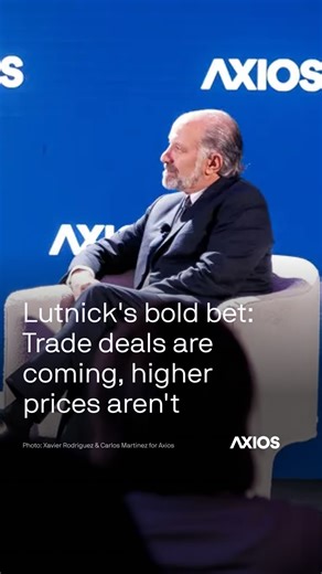 Commerce Secretary Howard Lutnick says he’s convinced of two things: The U.S. will make a long list of trade deals by mid-summer, and the tariffs forcing those deals won’t raise retail prices. WHY IT MATTERS: Investors, business leaders and consumers are praying he’s right. DRIVING THE NEWS: Lutnick, a billionaire Wall Street CEO before entering government, was nothing but optimistic in an interview with Axios’ Mike Allen at the Building the Future event in D.C. | Axios