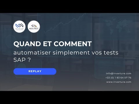 Quand et comment automatiser simplement vos tests SAP ? REPLAY