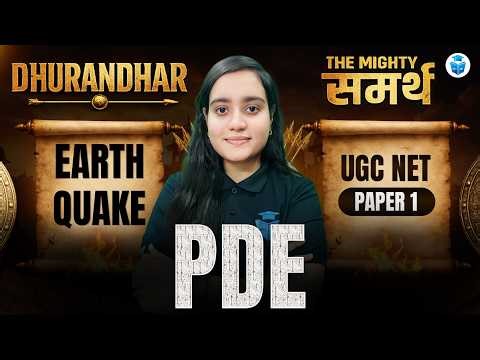 UGC NET Paper 1 PDE | Earthquake Important Concept & Questions | UGC NET June 2026 PDE | JRFAdda
