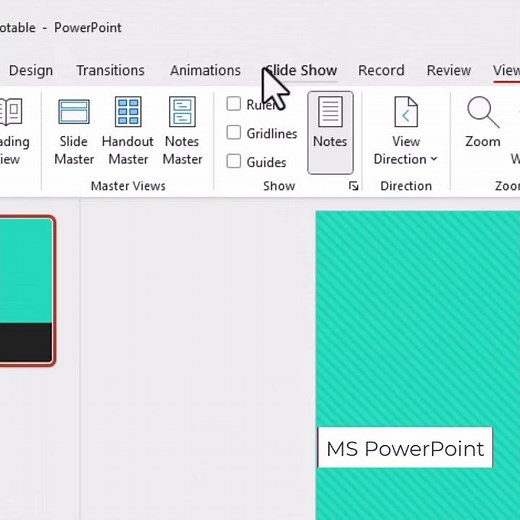 MS PowerPoint Adding and Using Speaker Notes