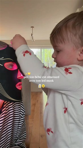 anyone else?😅 #boymomlife #ledmask