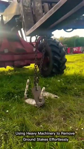 Using Heavy Machinery to Remove Ground Stakes Effortlessly