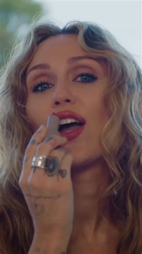 Miley Cyrus on Instagram: "Finishing touches with @vogue and @maybelline. My favorite part of glam is always the lip- especially when it’s from the new Maybelline Serum Lipstick collection. MAJOR."