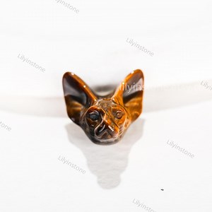 Natural Crystal Cat Figurine, Quartz Cat, Carved Gemstone Skull for Jewelry Beads, Half Hole Bead. - Etsy