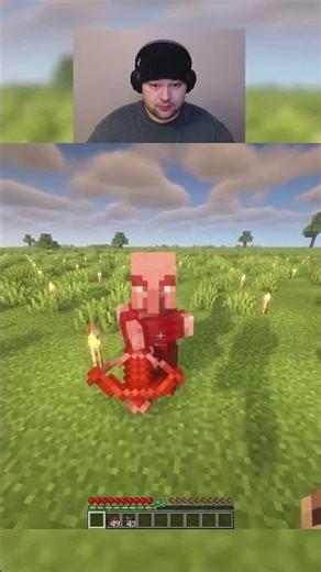 Killing a Pillager unarmed in minecraft day 81 #shorts #viralshorts