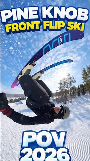 🤯 PINE KNOB FRONT FLIP 🚀 Terrain Park POV 2026
