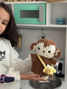 Handmade Crochet Monkey Plush – Soft Velvet Amigurumi Toy - Etsy