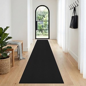Glattice Hallway Runner 2x12 Washable Runners for Hallways Cotton Rubber Backed Kitchen Runner Braided Indoor Floor Carpet Runners for Entryway/Hallway/Kitchen/Bedroom, Black/Gray - Walmart.com