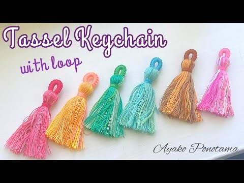 Easy DIY: Tassel Keychain only using strings! #howtomake #easydiy #originaldesign #簡単diy #diy #手作り