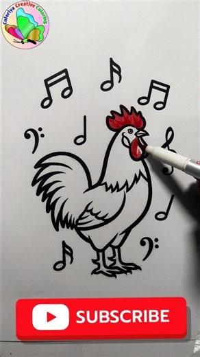 🐓 Satisfying Rooster Coloring | Bright & Relaxing Art 🎨✨