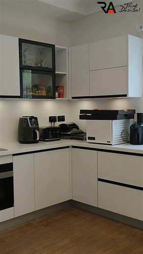 R.A Think Design on Instagram: "Custom kitchen by RA Think Design, completed for a client in Lagos, features high-quality white laminate cabinetry with seamlessly fitted appliances. The clean finish and thoughtful layout create a bright, modern space that is both practical and timeless. Designed to support everyday living, the kitchen balances style, functionality, and durable craftsmanship. #kitchendesign #kitchenrenovation #LuxuryLiving #lagos"