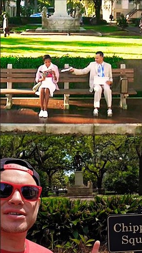 Chippewa Square from Forrest Gump (bench scene 🎬) #savannahgeorgia #forrestgump #moviescenes