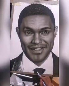 175K views · 11K reactions | Wow! I’m honoured you’d spend your time and talent drawing me without my current quarantine hair.  Incredible work @mcleish_sm_art | Trevor Noah | Facebook