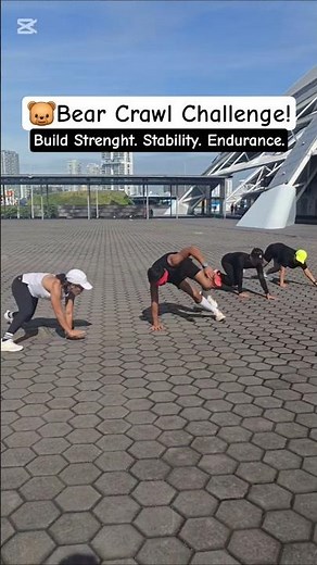 Bear Crawl Challenge 🔥 Full Body Strength & Core Stability