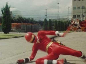 レッドレンジャー。忍者戦隊カクレンジャー red ranger. sentai kakuranger 36 37