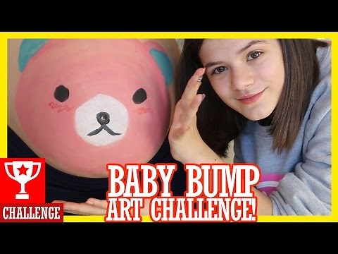 BABY BUMP PAINTING CHALLENGE! | KITTIESMAMA