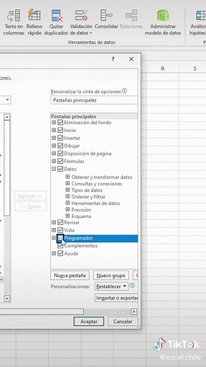 Cómo activar la pestaña Programador en Excel