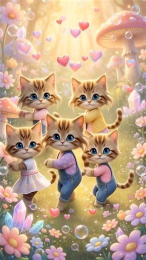 The Cutest Kitty Dance Party! 🐱✨ #Shorts #CuteCats