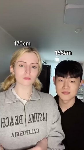 170cm (5’6) girlfriend VS 165cm (5’4) boyfriend #shorts