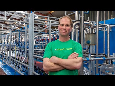 Irish Dairy Farmer Alan Hughes milking 200+ cows with ease.
