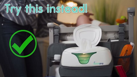 Hiccapop Baby Wipe Warmer and Baby Wet Wipes Dispenser | Baby Wipes Warmer for Babies | Diaper Wipe Warmer with Changing Light, Gray