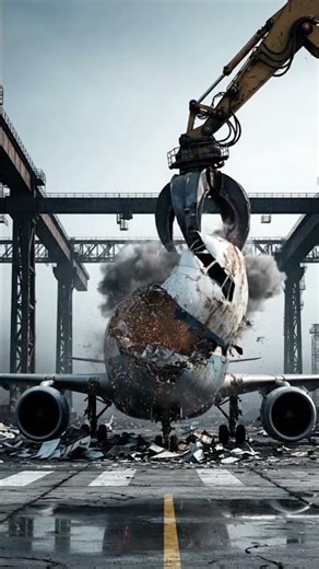 Plane recycle process #plane #recycling #planerecycle #aircarft