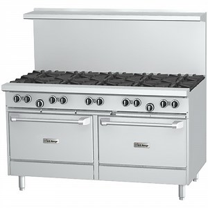 U.S. Range U60-6G24RR Natural Gas 6 Burner 60" Gas Range with 24" Griddle and 2 Standard Ovens - 304,000 BTU