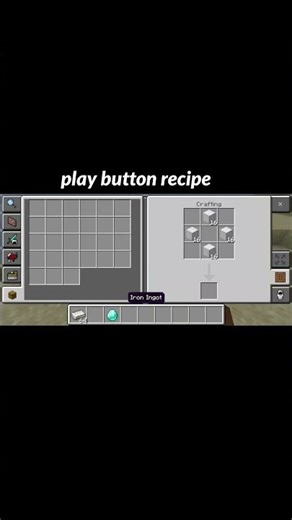 play button recipe#minecraft #gaming #minecraftgaming