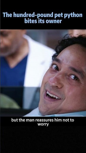 The hundred-pound pet python bites its owner