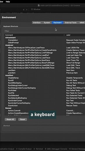 Keyboard Shortcuts in Qt Creator ⚡️