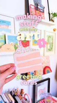 Turning my illustrations into KAWAII greeting cards! ✨ making things with me art EP 01