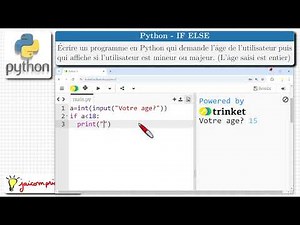 Python ♦ IF ELSE ♦ If ♦ Exercise ♦ Ask Age ♦ Say if major or minor ♦ Condition ♦ SNT Second
