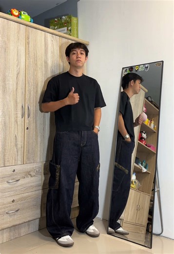 Stylish Dark Blue Leopard Print Baggy Pants for Men