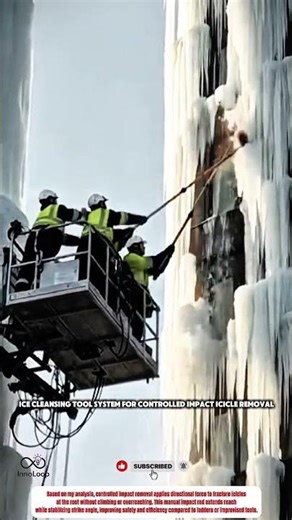 Ice Cleansing Tool system for controlled impact icicle removal