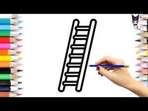 How To Draw Ladder Easy | Ladder Drawing Step-by-step