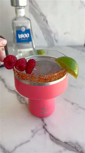 Reduce on Instagram: "Skip the crowds on V-Day and make Raspberry Margaritas at home with Saltini. 🍓🍋‍🟩 You’ll need: • 6 oz fresh raspberries • 2 oz fresh lime juice (about 2–3 limes) • 3 oz tequila • 2 oz Cointreau • Ice • Tajín for the rim • Lime slices + raspberries for garnish How to make it: Muddle 5–6 raspberries in Saltini. Add lime juice, tequila, and Cointreau and stir. Fill with ice. Rim your glass with lime + Tajín, pour, garnish, and enjoy ✨"