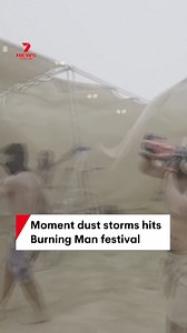 A dust storm has swept through Nevada's Black Rock Desert, lashing the Burning Man festival as people held onto tent poles while others drilled them into the ground. The National Weather Service had warned of the powerful dust storm, which is causing flight delays and poor driving conditions. #duststorm #wildweather #weather #BurningMan #festival | 7NEWS Australia