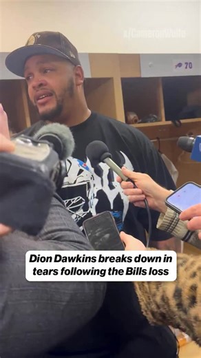 Dion Dawkins broke down in tears after the Bills loss 🥺 via CameronWolfe/X | NFL on FOX