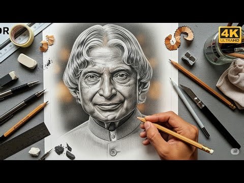 Ultra-Realistic Graphite Portrait of Dr. APJ Abdul Kalam || 4K Drawing Process || Souvik Maji Arts