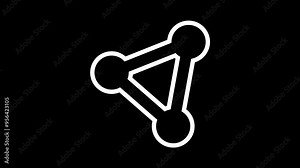 Innovative network structure animation featuring interactive connections and digital design for tech visuals.