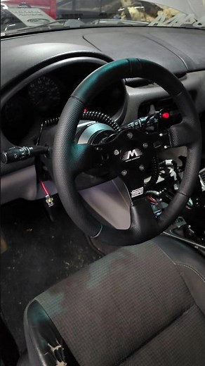 Motion Raceworks steering wheel quick disconnect in a Subaru! #motionraceworks #lsswaptheworld