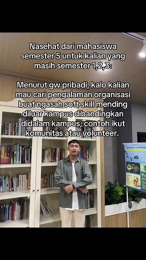 #part3 Kenapa? Karena ga semua kampus punya organisasi yang bagus. Banyak banget komunitas keren di luar sana yang bisa ngebantu kalian develop skill dapet koneksi yang lebih luas. #fypp #college #nasehat #fouryoupage #mahasiswa #organisasi #volunteer #komunitas