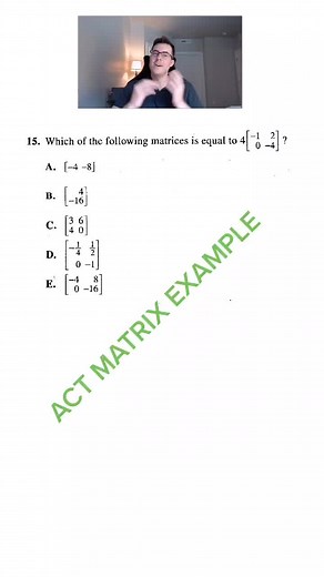 Using TI-84 Calculator for ACT Matrix Example
