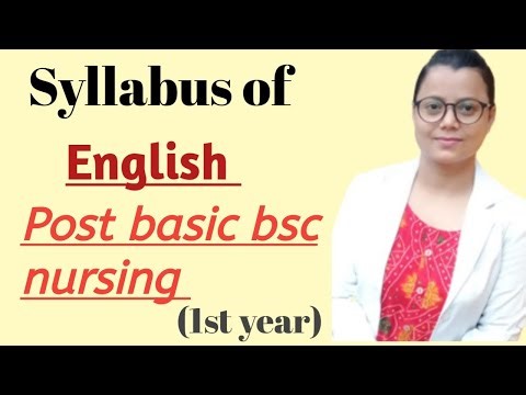 Syllabus of English post basic bsc nursing (1st year)