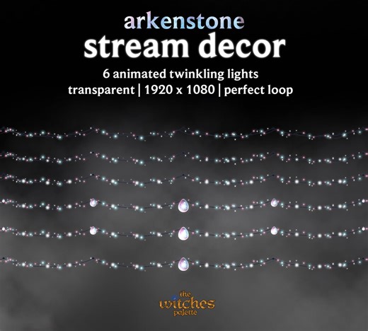 Magic Crystal Animated String Lights | Light Chain | Twitch Decoration | Stream Asset | OBS | Streamlabs - Etsy