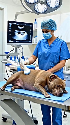 Pregnant American Bully Gives Birth to the Cutest Puppies! 🐾❤️ #ai#bull #dog #animals #puppy #shorts